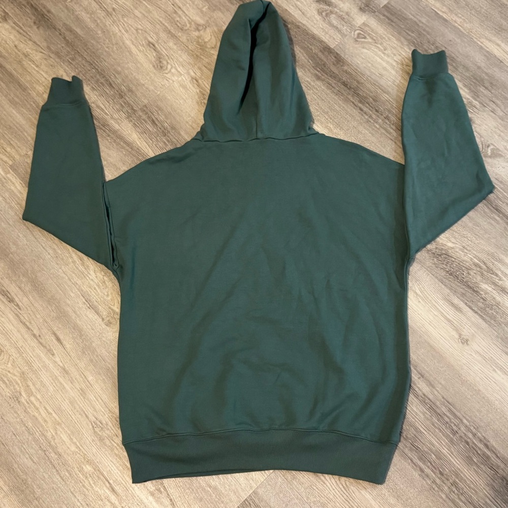 NEW Buffalo David Bitton Sweatshirt Mens Green Hoodie Lightweight Pullover SZ S - Picture 2 of 5